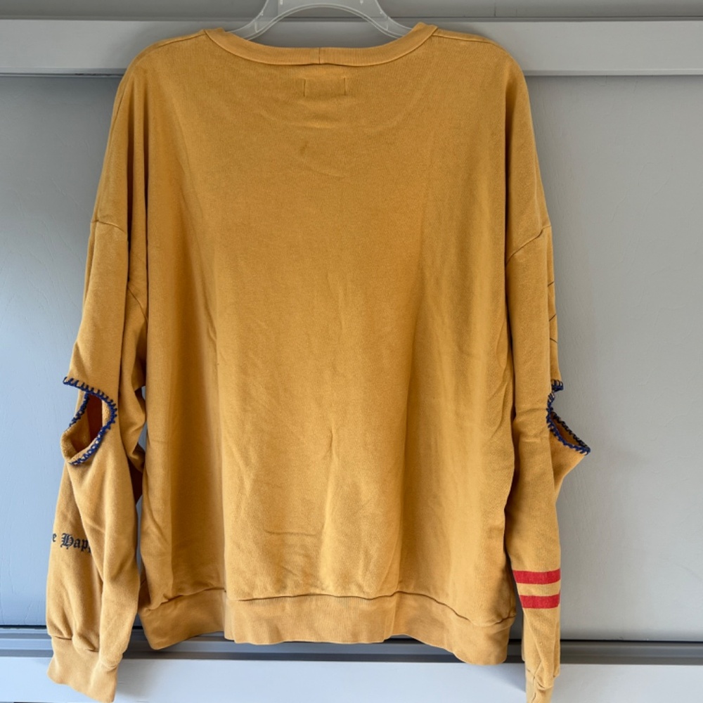 Lauren Moshi Happy Smile Face Embellished Sweatshirt M - Picture 2 of 10